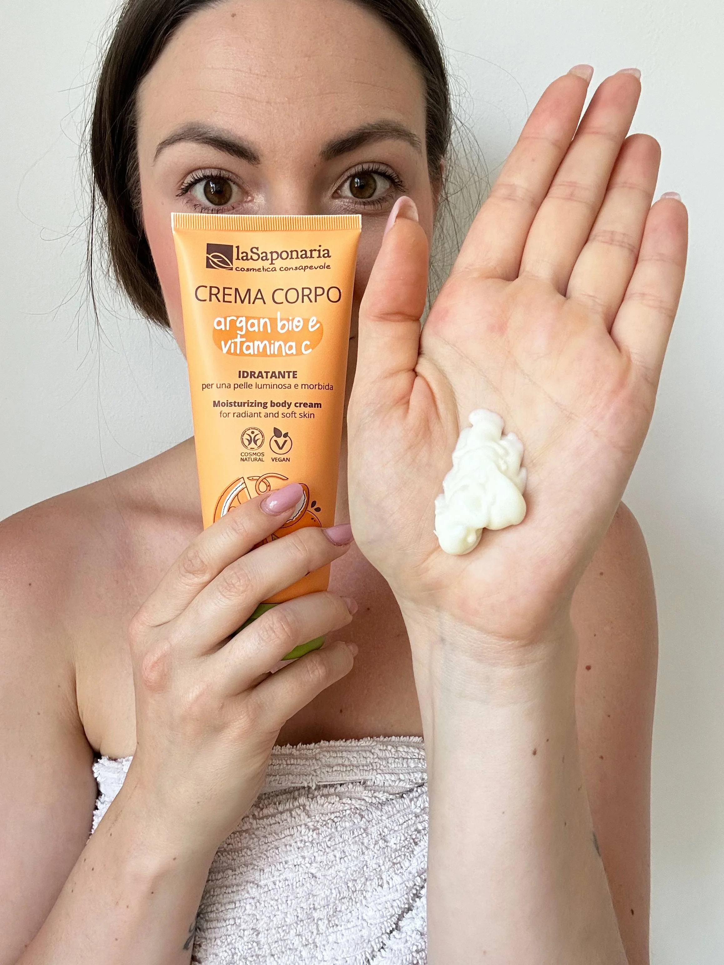 laSaponaria Feuchtigkeitsspendende Körpercreme mit Bio-Arganöl und Vitamin C 30 ml - für strahlende und geschmeidige Haut