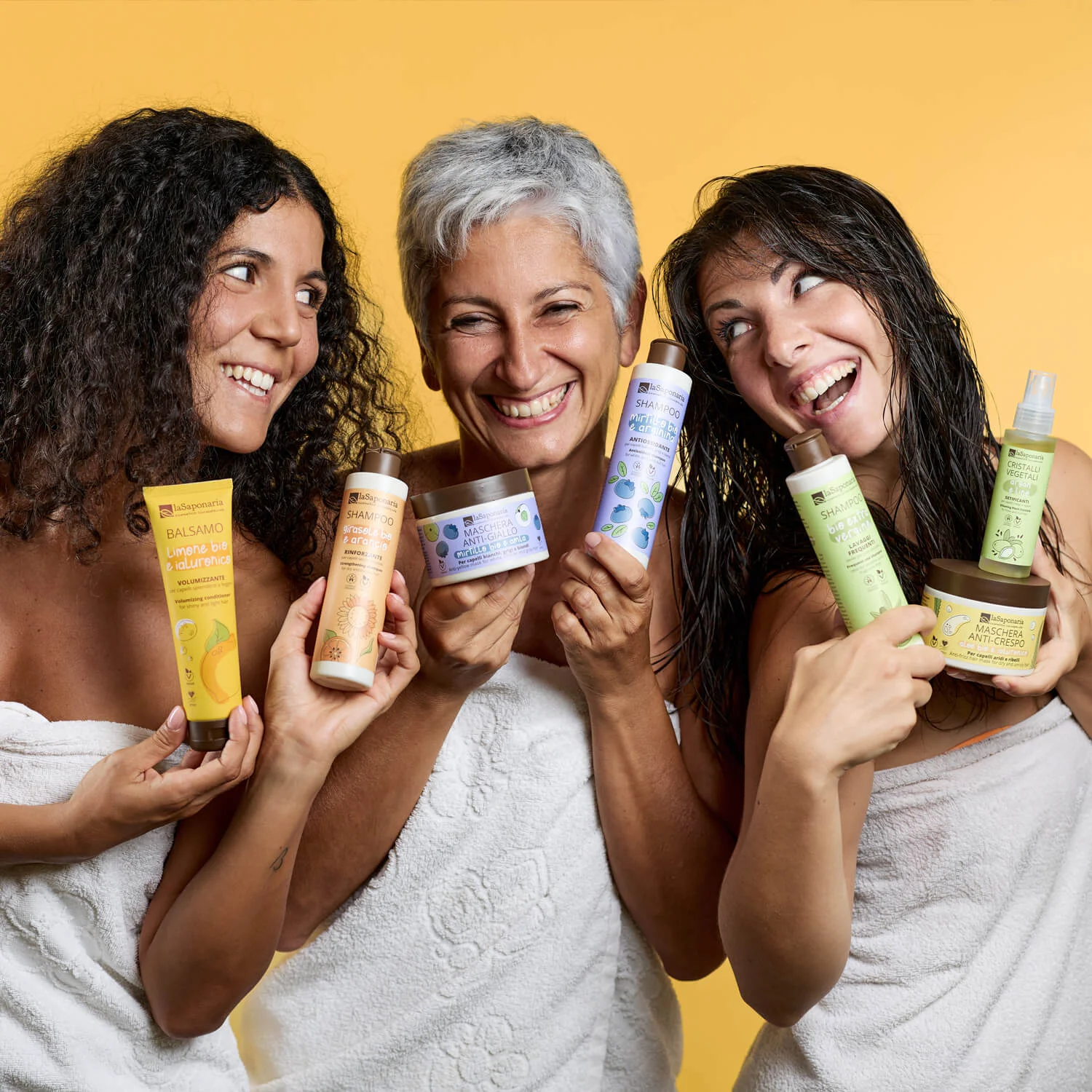 laSaponaria Anti-Frizz-Haarmaske mit Aloe Vera und Hyaluronsäure (200 ml) - Hilfe für trockenes Haar