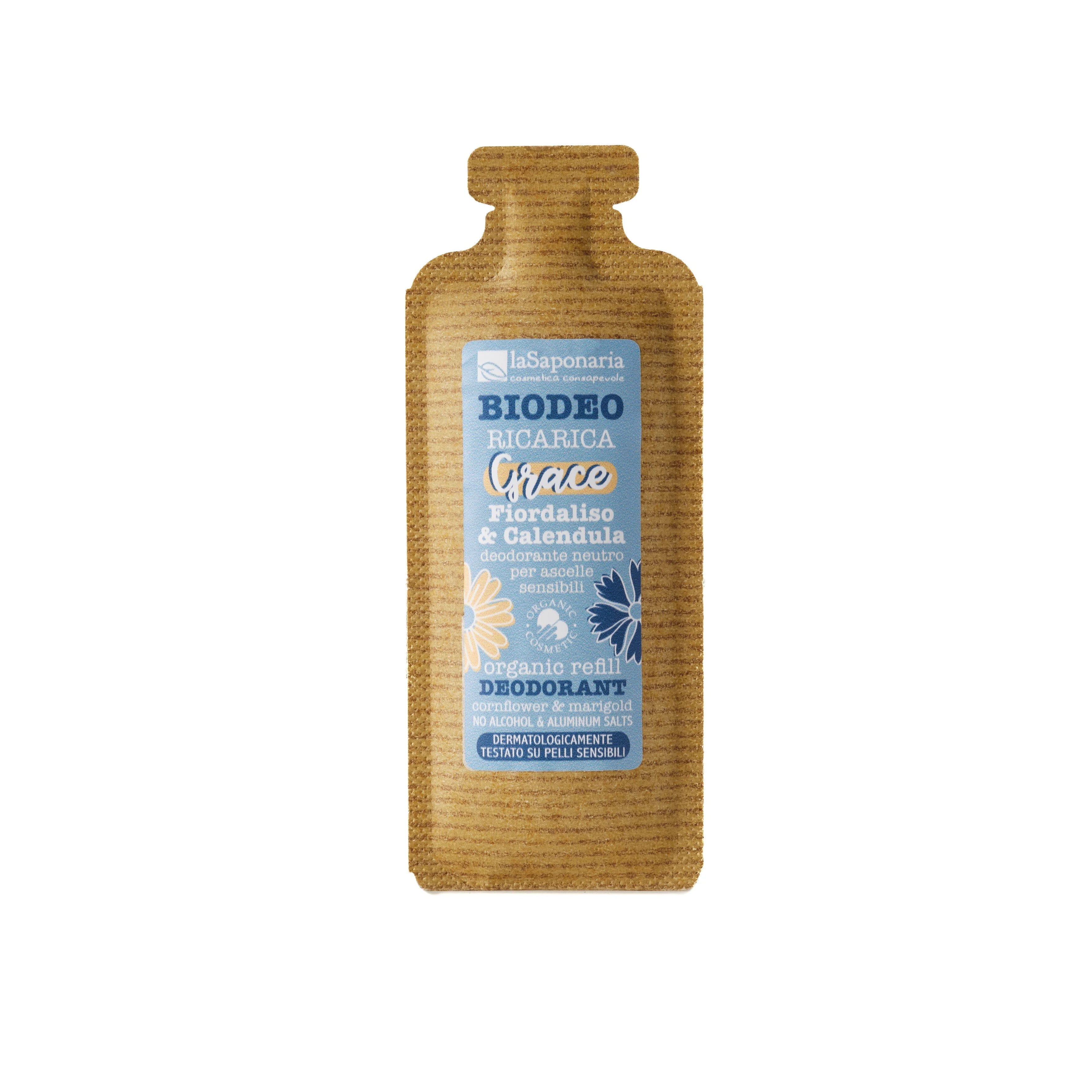 laSaponaria Nachfüllung für das Roll-on-Deodorant Grace - BIO, duftfrei (40 ml) - für empfindliche Haut