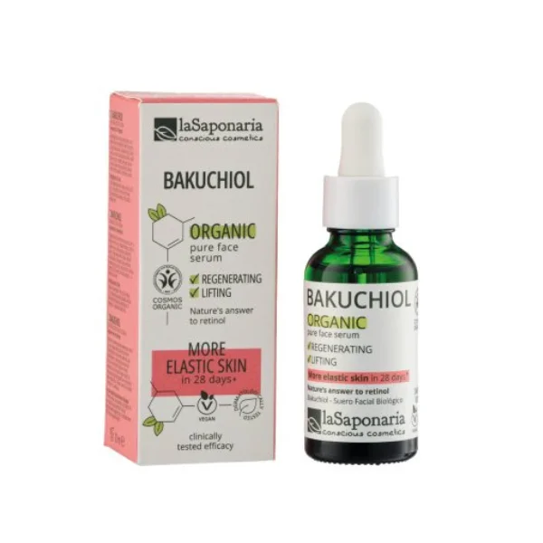 laSaponaria Gesichtsserum - Bakuchiol BIO (30 ml) - für ein jugendliches Hautbild