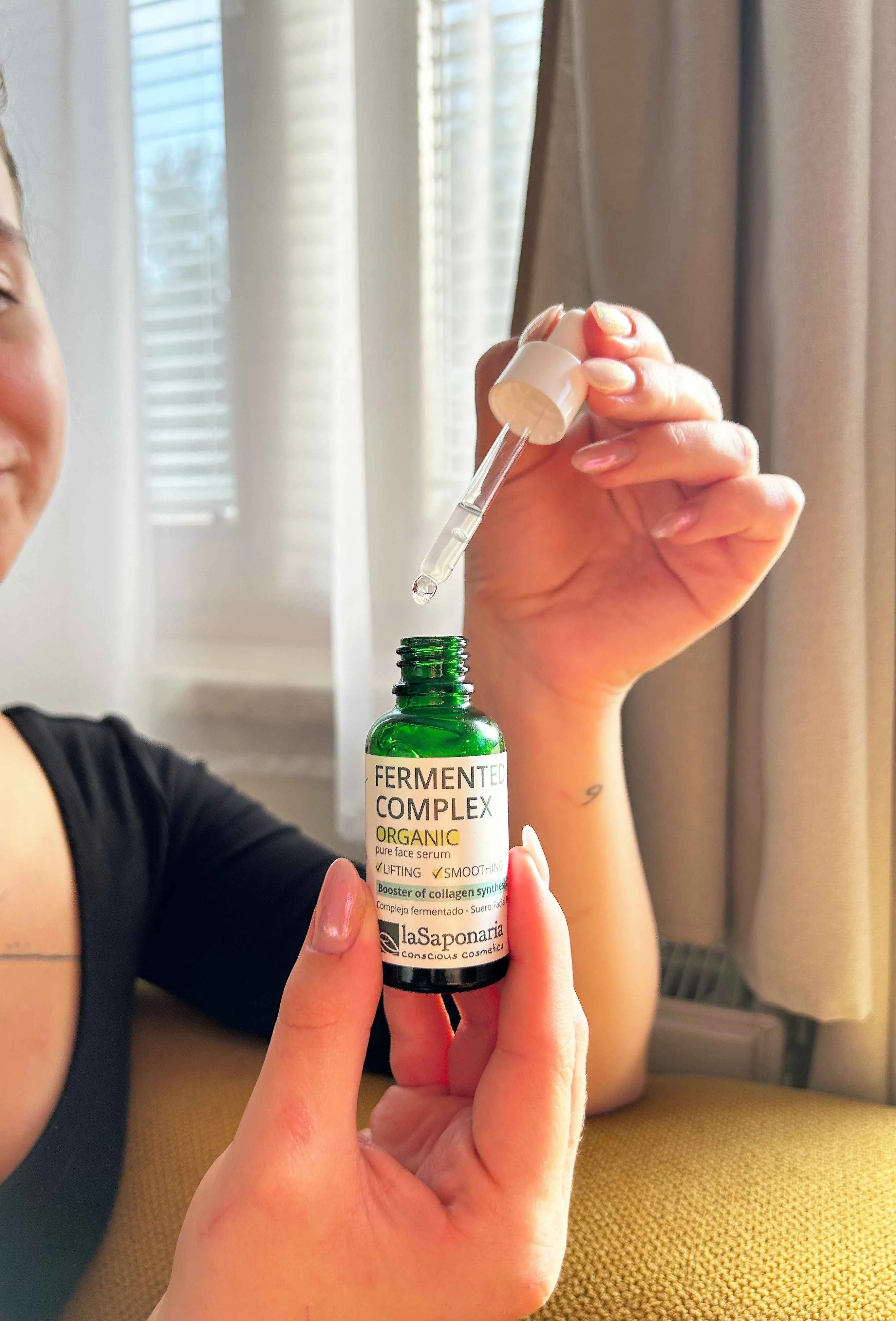laSaponaria Gesichtsserum - Fermentierter Bio-Komplex (30 ml) - für eine elastischere, strahlendere und glattere Haut