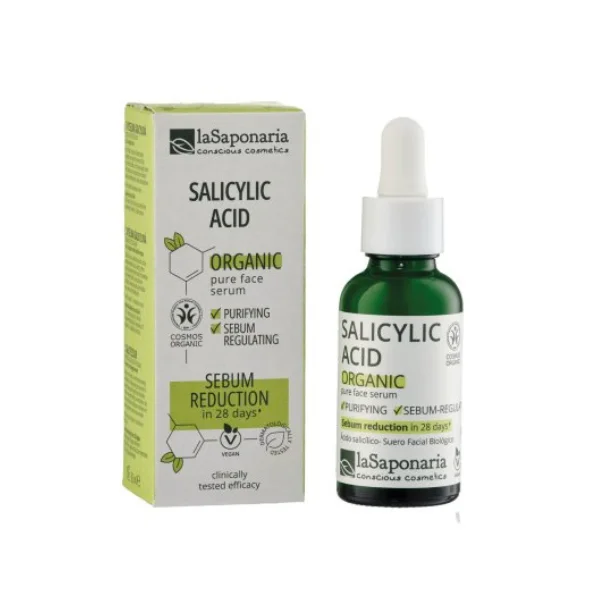 laSaponaria Gesichtsserum - Bio-Salicylsäure (30 ml) - für zu Akne neigende Haut