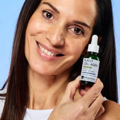 laSaponaria Gesichtsserum - Pflanzliches Kollagen BIO (30 ml) - für glattere und festere Haut