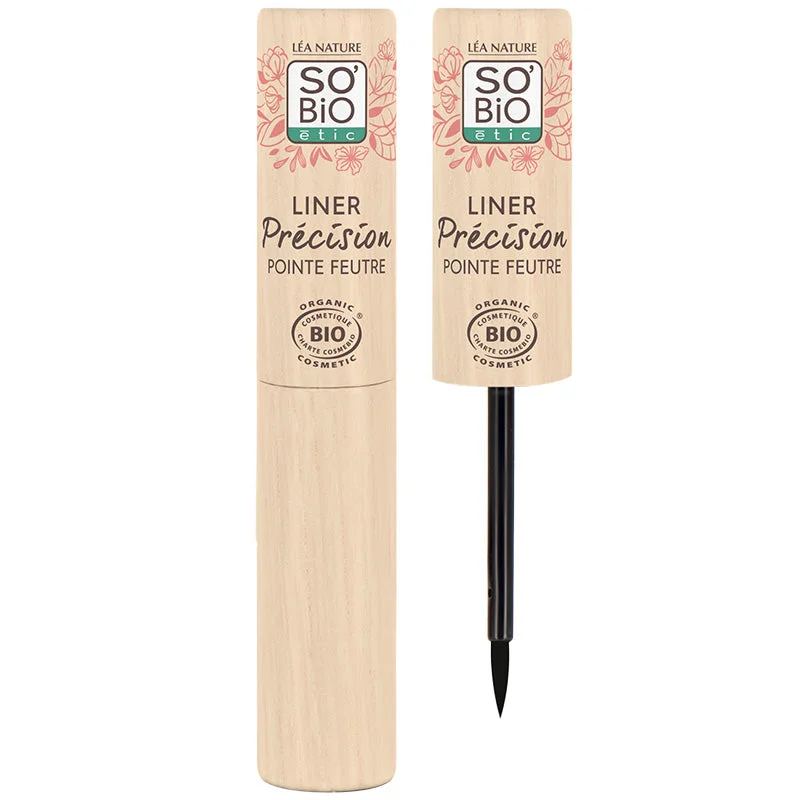 SO’BiO étic Flüssiger Bio-Eyeliner - 01 Schwarz (3 ml) - betont Ihre Augen