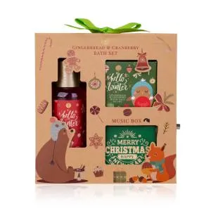Accentra Hello Winter Lebkuchen & Cranberry Bade-Set + Spieluhr