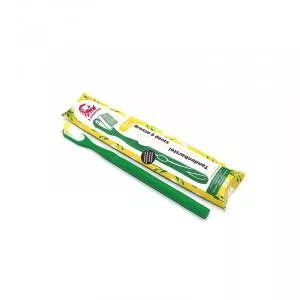 Lamazuna Biokunststoff-Zahnbürste mit austauschbarem Kopf, mittelhart, grün