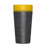Circular Cup (340 ml) - schwarz/senfgelb - aus Einweg-Pappbechern