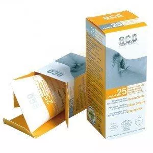 Eco Cosmetics Sonnenschutzmittel SPF 25 BIO (75 ml) - 100% natürlich, mit mineralischen Filtern