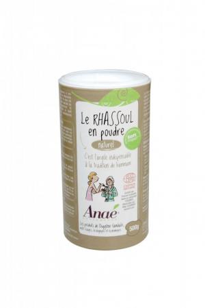 Anaé by Rhassoul - Marokkanische Tonerde (500 g Tiegel) - Shampoo, Peeling oder Maske