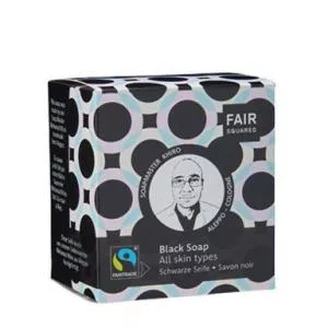 Fair Squared Schwarze Reinigungsseife für alle Hauttypen BIO (2 x 80 g Beutel)
