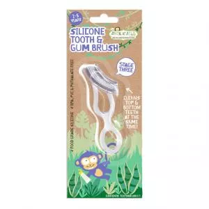 Jack n Jill Kinderzahnbürste aus Silikon für Zähne und Zahnfleisch (1 Stück) - für Kinder von 2 bis 5 Jahren