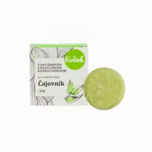 Kvitok Festes Shampoo mit Conditioner für fettiges Haar Teebaum (25 g) - mit pflanzlichem Keratin