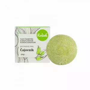 Kvitok Steifes Shampoo mit Conditioner für fettiges Haar Teebaum XXL (50 g) - mit pflanzlichem Keratin
