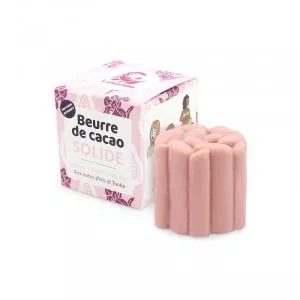 Lamazuna Feste Kakaobutter rosa BIO (55 g) - 3 in 1: für Gesicht, Körper und Massage