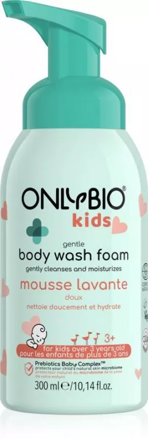 OnlyBio Sanfter Waschschaum für Kinder ab 3 Jahren (300 ml) - mit zartem Duft