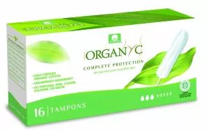 Organyc Super Tampons (16 Stück) - 100% Bio-Baumwolle, 3 Tropfen