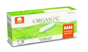Organyc Super Plus Tampons (16 Stück) - 100% Bio-Baumwolle, 4 Tropfen