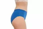 Pinke Welle Menstruationshöschen Bikini Blau - Medium Blau - htr. und leichte Menstruation (XL)