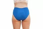Pinke Welle Menstruationshöschen Bikini Blau - Medium Blau - htr. und leichte Menstruation (XL)