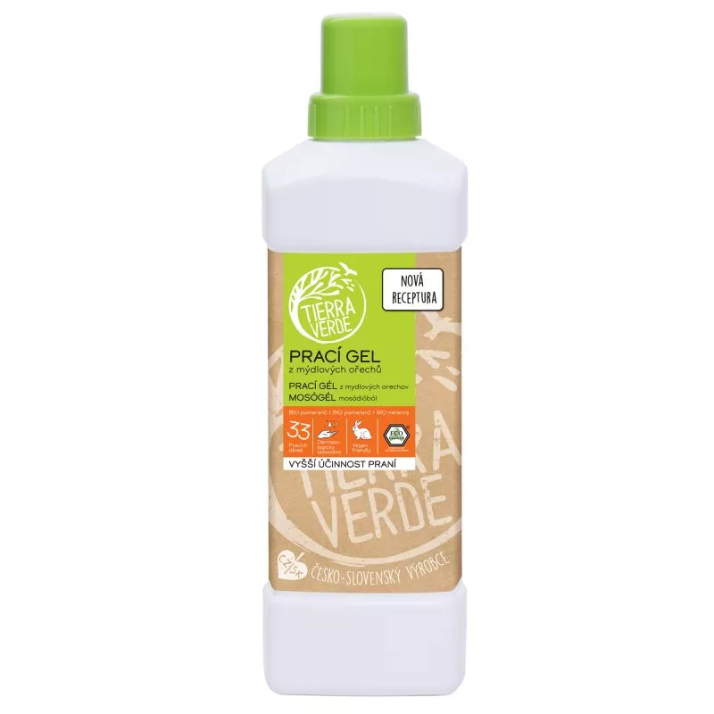 Tierra Verde Waschgel mit BIO orange - INNOVATION (1 l)