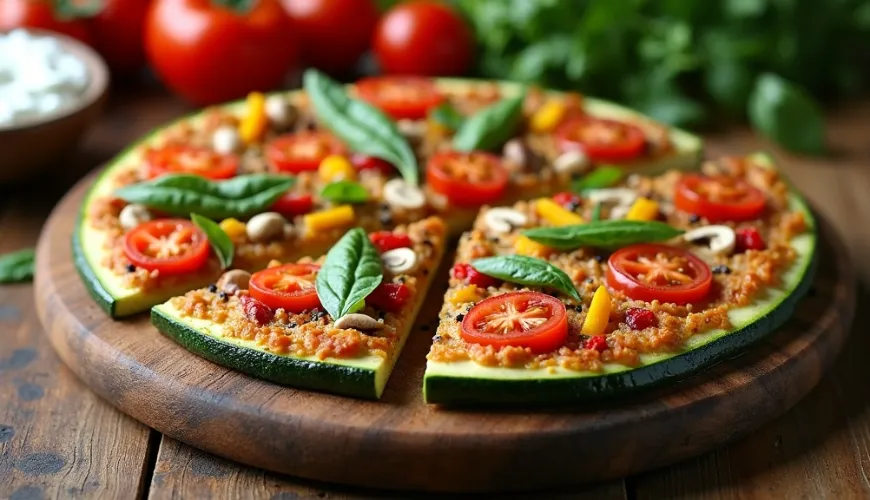 Zucchini-Pizza auf dem Teller und ein Lächeln im Gesicht, das schafft jeder
