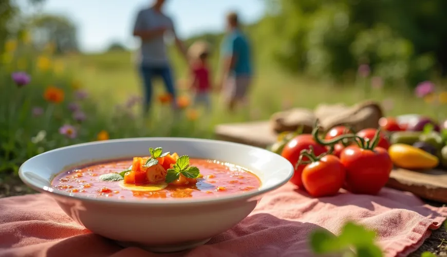 Gazpacho bringt den Geschmack des Sommers mit jedem Bissen auf Ihren Tisch.