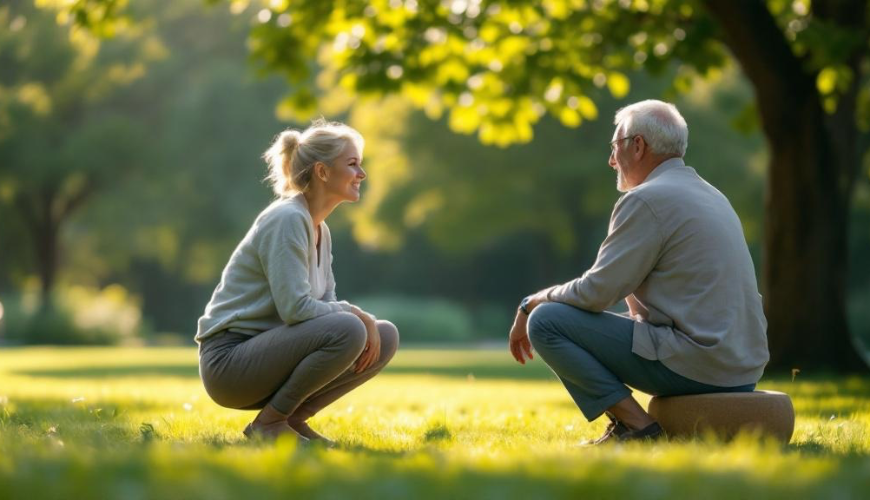 Die tiefe Kniebeuge ist eine natürliche Bewegung, die sowohl die Mobilität als auch die Stabilität d