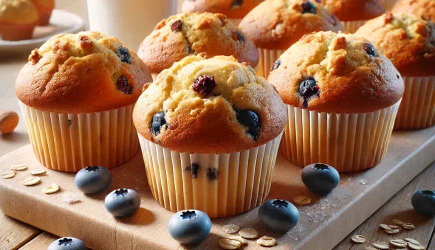 Beste Muffins für Kinder im Kindergarten mit Obst und Quark