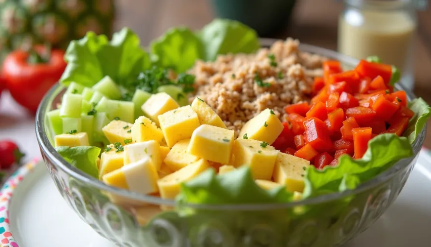 Entdecken Sie den Zauber des geschichteten Salats und verwandeln Sie das Kochen in Kunst